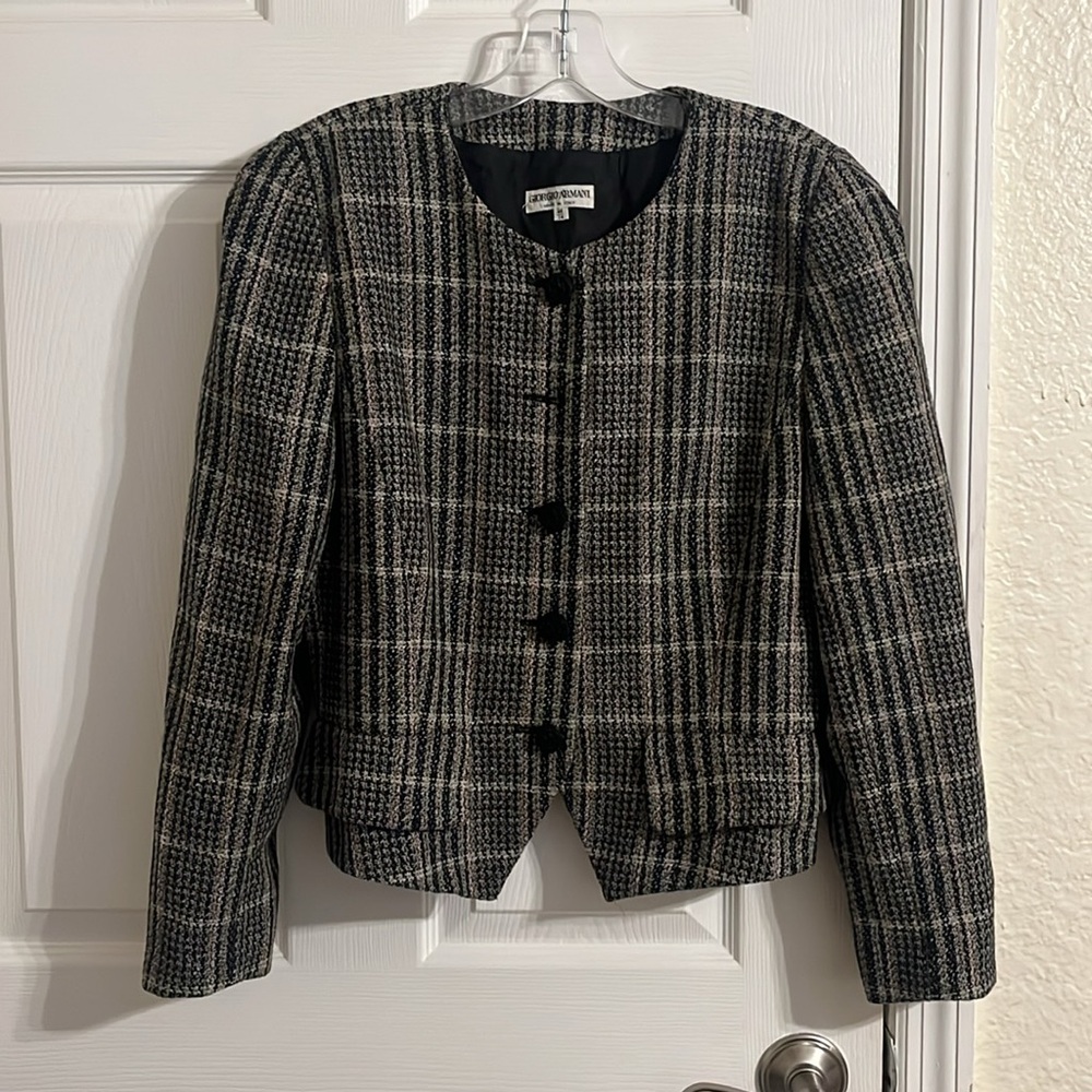 Giorgio Armani vintage tweed blazer - Picture 2 of 13